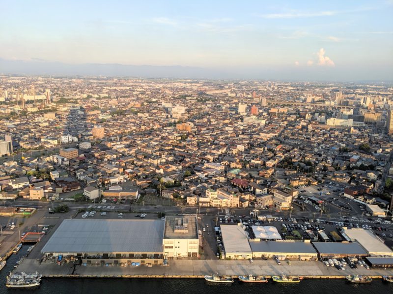 朱鷺メッセ展望台から眺める新潟市