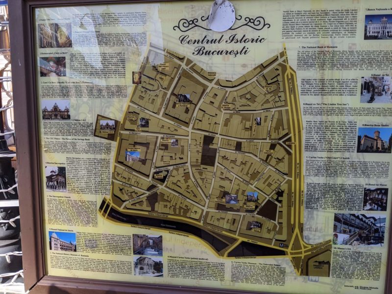 ブカレスト旧市街　見どころマップ