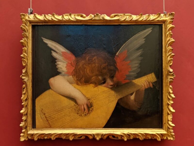 ロッソ・フィオレンティーノ《リュートを弾く天使》ウフィツィ美術館