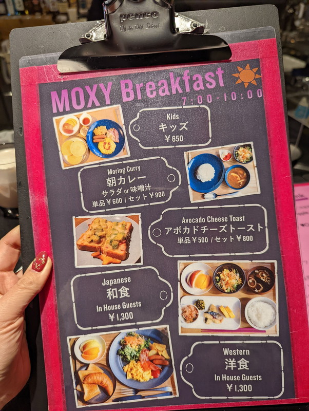 モクシー東京　朝食メニュー