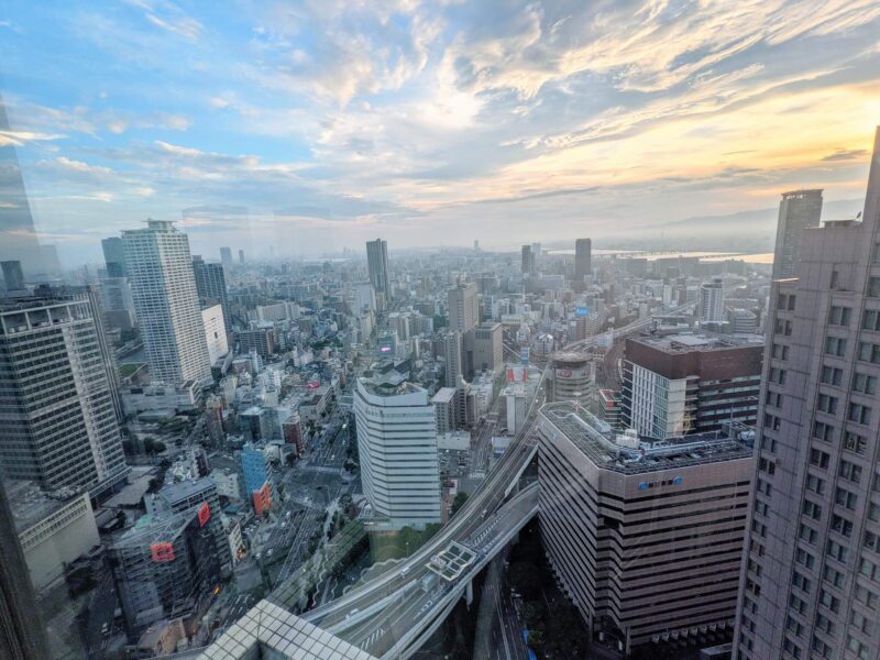 リッツカールトン大阪　クラブスイートからの眺望