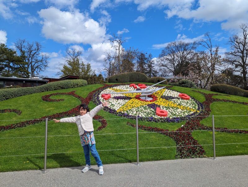 イギリス公園と花時計（Jardin Anglais）